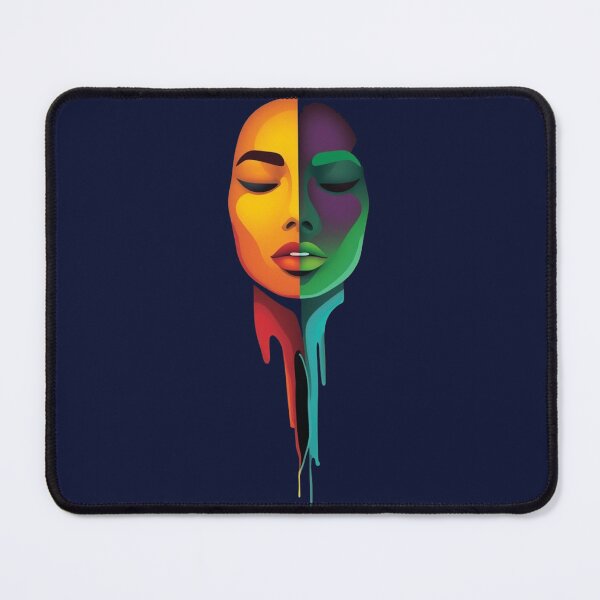 Item preview, Split Neon Pop Art Woman Face designed and sold by MargaretPolanco.