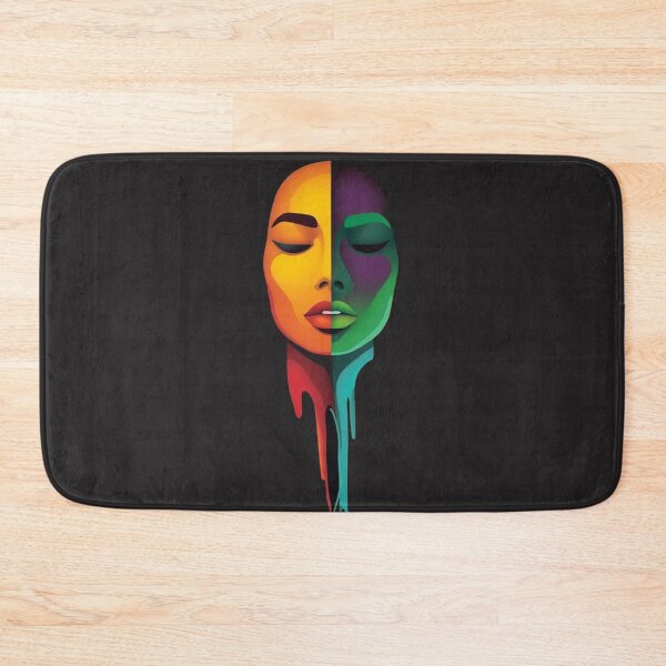 Item preview, Split Neon Pop Art Woman Face designed and sold by MargaretPolanco.