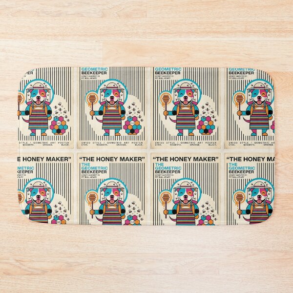 Item preview, Pit Bull Beekeeper - Retro Honey Poster designed and sold by PictoVibe.