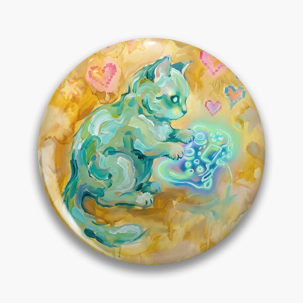 Item preview, Munchkin Cat Gamer - Abstract Gaming Art designed and sold by PictoVibe.
