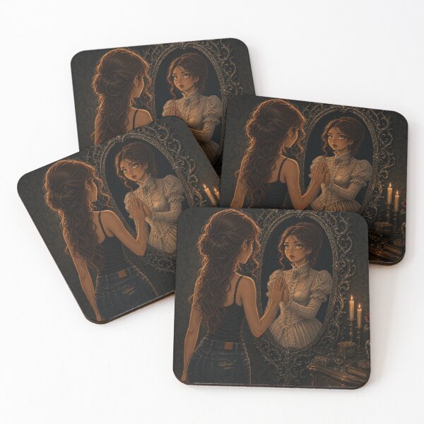 Item preview, Supernatural Huntress - Haunted Victorian Mirror designed and sold by litleelseart.