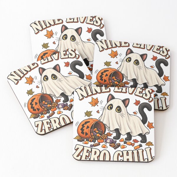 Item preview, Nine Lives, Zero Chill designed and sold by Halloween Ghost Studio.