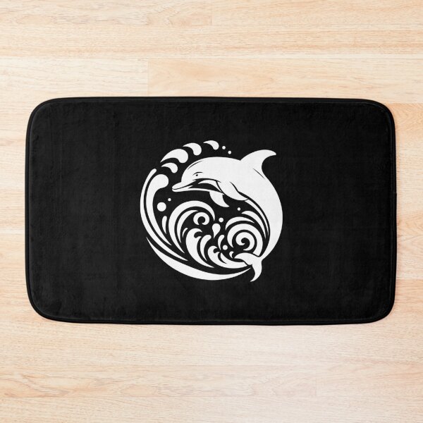 Item preview, White Tribal Dolphin Wave Design designed and sold by pattern-archive.