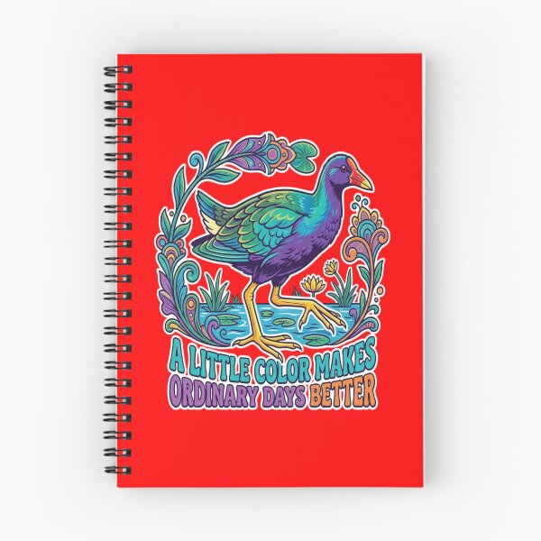 Item preview, Purple Gallinule A Little Color Makes Ordinary Days Better designed and sold by Max Store.