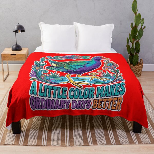 Item preview, Purple Gallinule A Little Color Makes Ordinary Days Better designed and sold by Max Store.