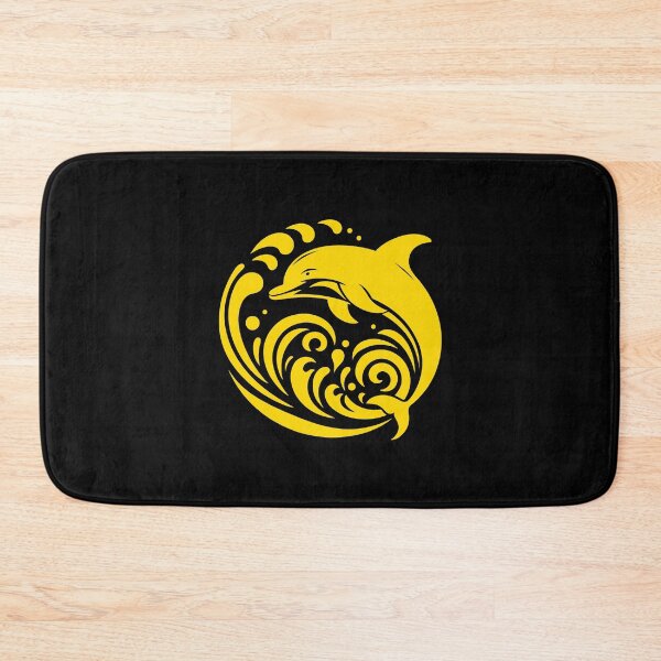 Item preview, Gold Tribal Dolphin Wave Design designed and sold by pattern-archive.