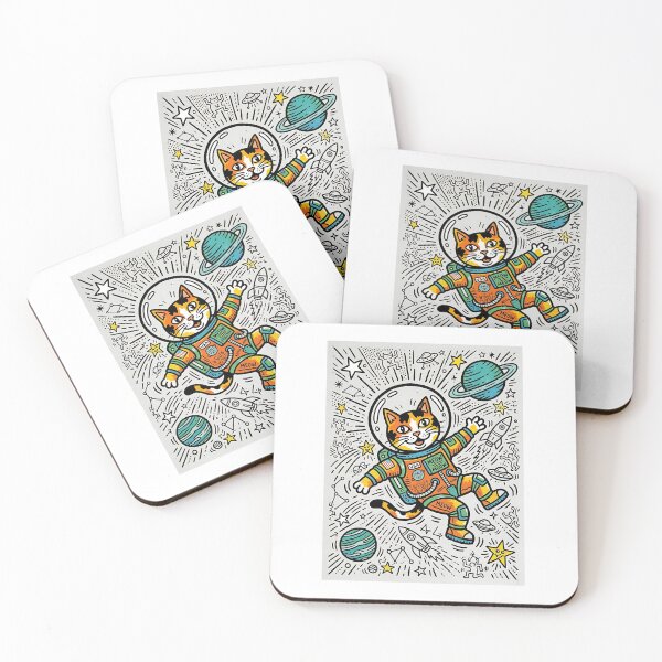 Item preview, Calico Cat Astronaut - Pop Art Space Design designed and sold by PictoVibe.