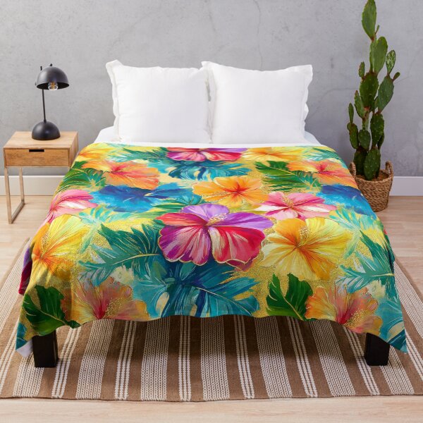 Item preview, Tropical Hawaiian Island-Style Colorful 'Aloha' Floral Pattern designed and sold by DEC02.