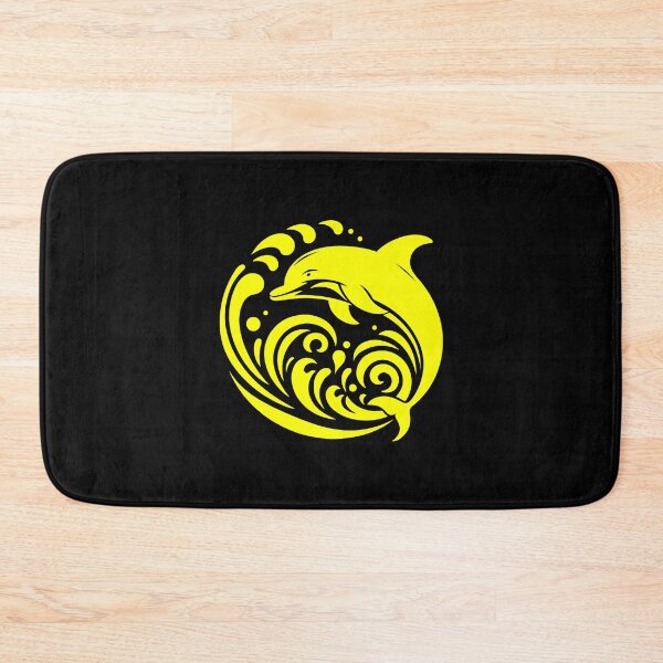 Item preview, Yellow Tribal Dolphin Wave Design designed and sold by pattern-archive.