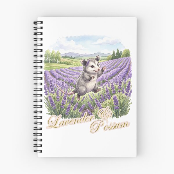 Item preview, Lavender Possum – Cute Possum in a Purple Lavender Field designed and sold by LOVEARTDESIGN.
