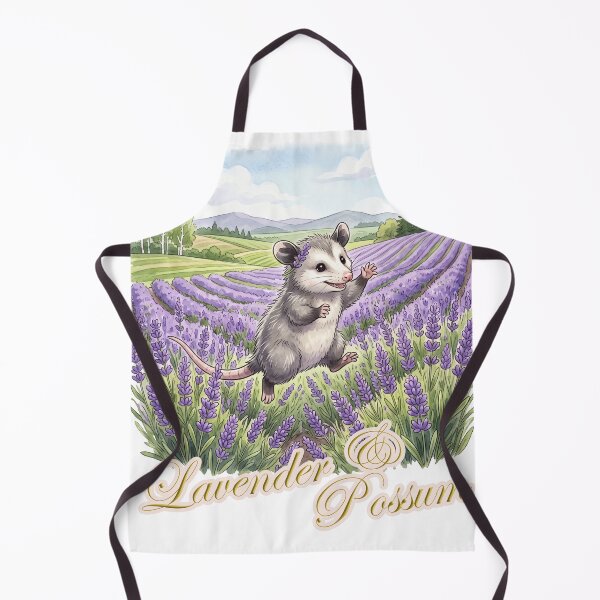 Item preview, Lavender Possum – Cute Possum in a Purple Lavender Field designed and sold by LOVEARTDESIGN.