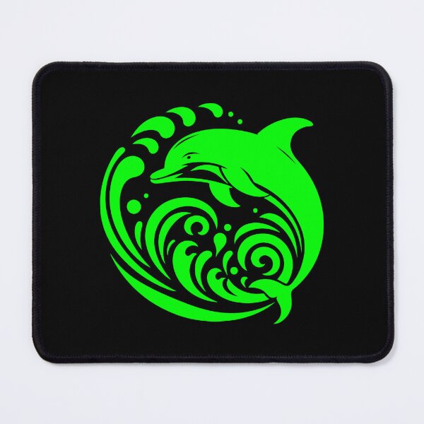 Item preview, Lime Tribal Dolphin Wave Design designed and sold by pattern-archive.