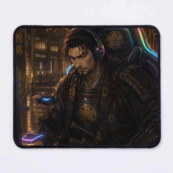 Item preview, Gaming Samurai – Japanese Warrior Gamer designed and sold by MirokuStudio.