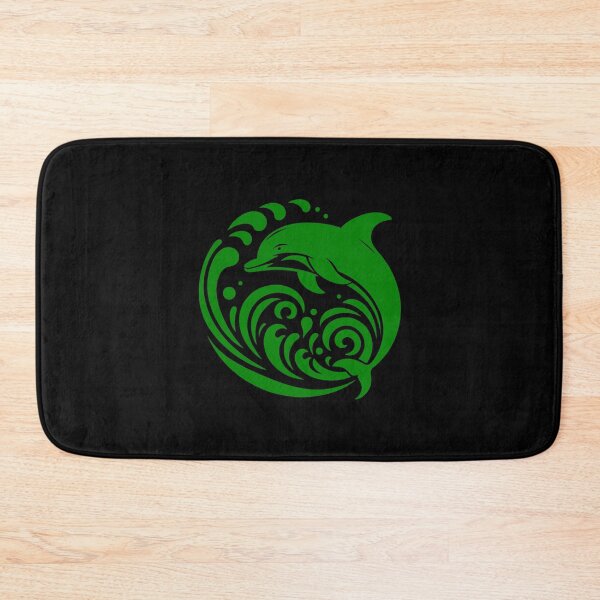 Item preview, Green Tribal Dolphin Wave Design designed and sold by pattern-archive.