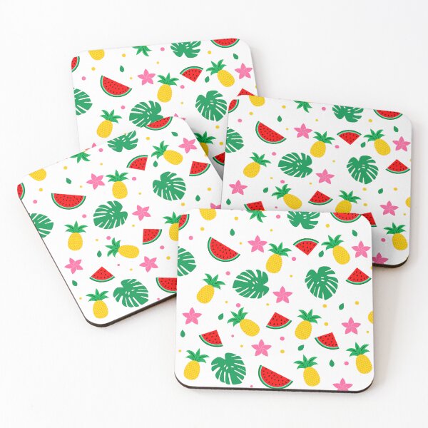 Item preview, Summer Colorful Fruit, Palm Leaves, And Flowers Pattern designed and sold by DEC02.