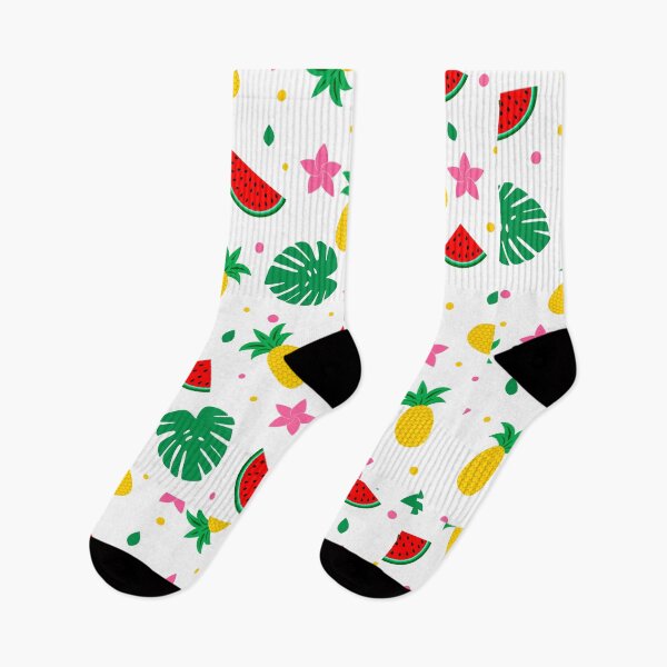 Item preview, Summer Colorful Fruit, Palm Leaves, And Flowers Pattern designed and sold by DEC02.