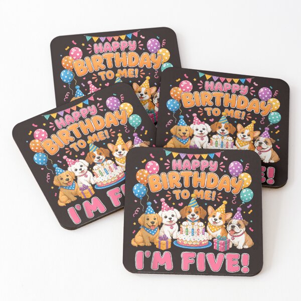 Item preview, Happy Birthday To Me Im Five Cute Dog Puppy 5th Birthday designed and sold by mari-kayden.