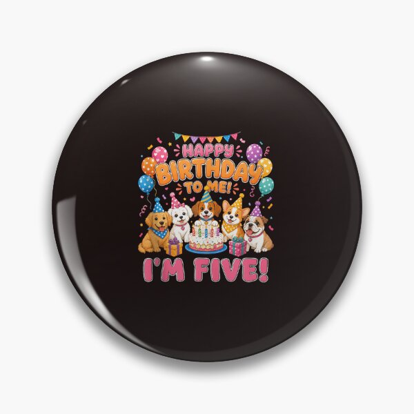 Item preview, Happy Birthday To Me Im Five Cute Dog Puppy 5th Birthday designed and sold by mari-kayden.