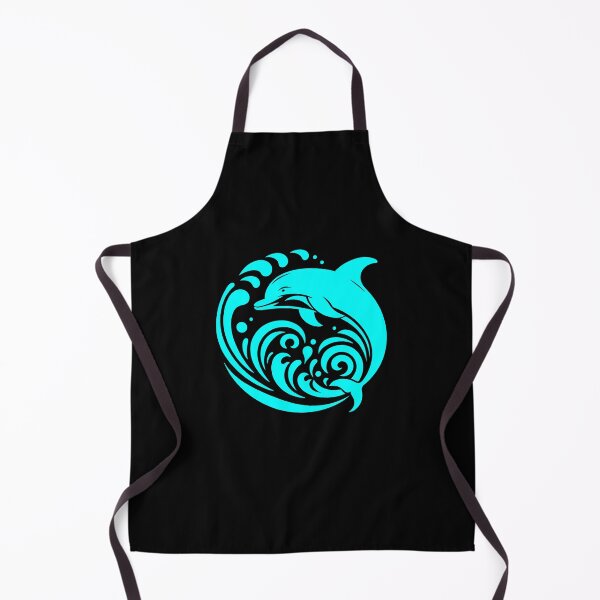 Item preview, Cyan Tribal Dolphin Wave Design designed and sold by pattern-archive.