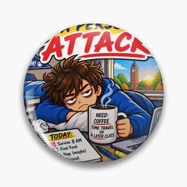 Item preview, 8 AM Is a Personal Attack – Funny College Student Humor designed and sold by sketchicos.
