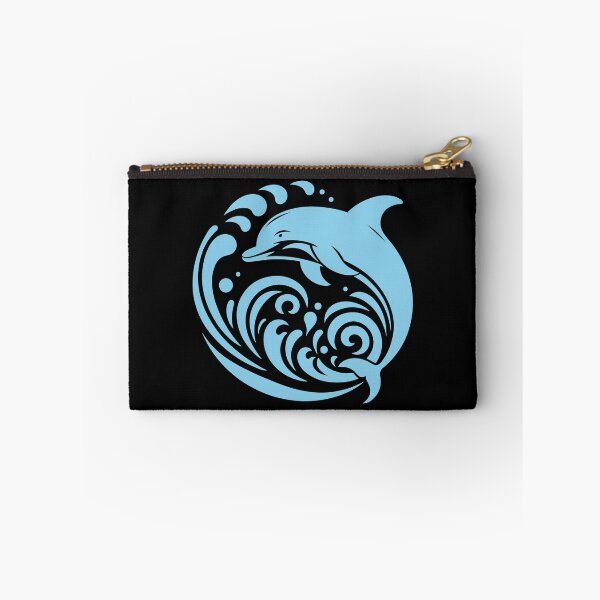 Item preview, Sky Blue Tribal Dolphin Wave Design designed and sold by pattern-archive.