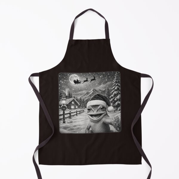 Item preview, Funny Christmas Frog Santa Hat Sleigh Full Moon Winter Snowy designed and sold by mari-kayden.