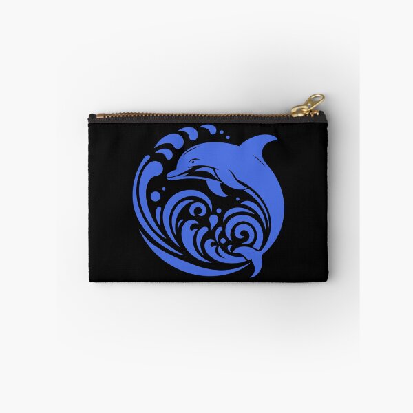 Item preview, Royal Blue Tribal Dolphin Wave Design designed and sold by pattern-archive.