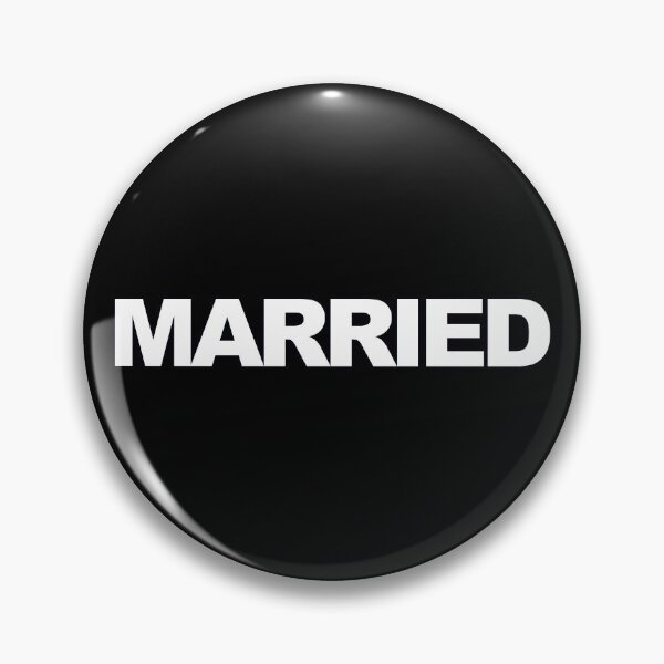 Item preview, MARRIED — White Minimal Bold Type Statement designed and sold by WORDPAUSE.