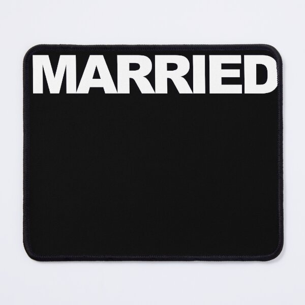 Item preview, MARRIED — White Minimal Bold Type Statement designed and sold by WORDPAUSE.