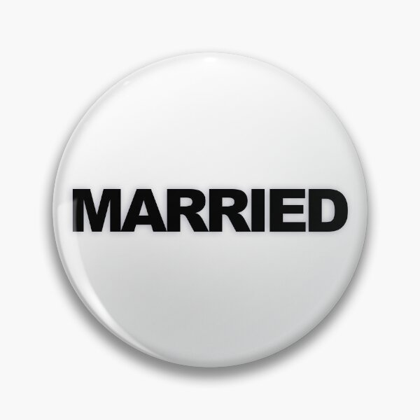 Item preview, MARRIED — Black Minimal Bold Type Statement designed and sold by WORDPAUSE.
