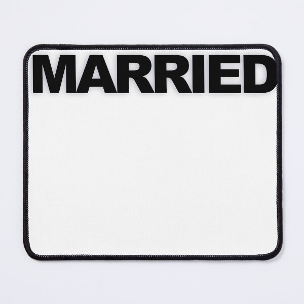 Item preview, MARRIED — Black Minimal Bold Type Statement designed and sold by WORDPAUSE.