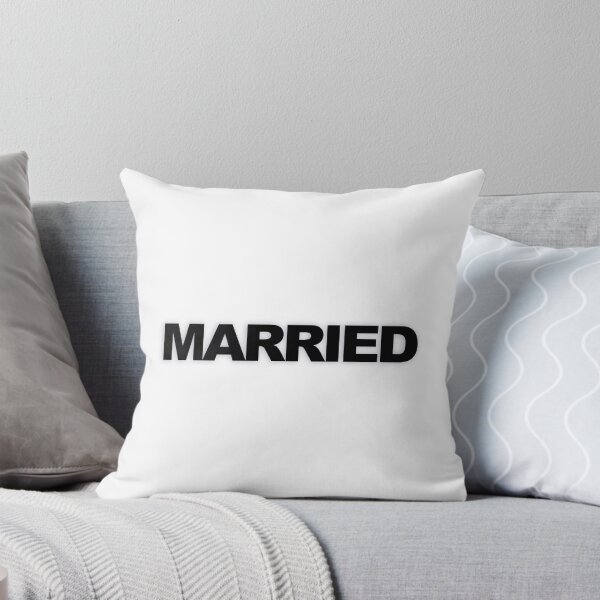Item preview, MARRIED — Black Minimal Bold Type Statement designed and sold by WORDPAUSE.