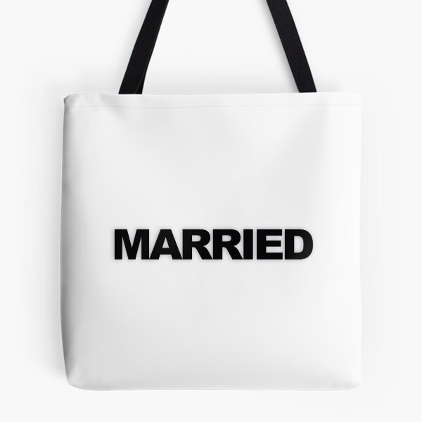 Item preview, MARRIED — Black Minimal Bold Type Statement designed and sold by WORDPAUSE.