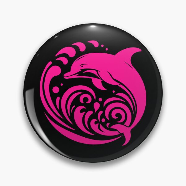 Item preview, Hot Pink Tribal Dolphin Wave Design designed and sold by pattern-archive.