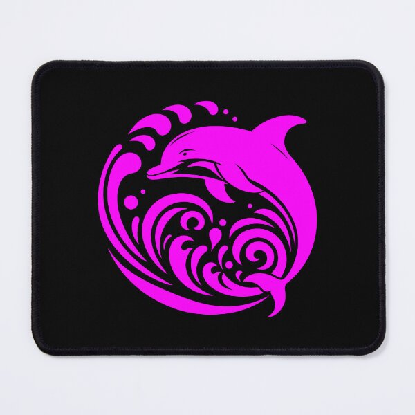 Item preview, Magenta Tribal Dolphin Wave Design designed and sold by pattern-archive.