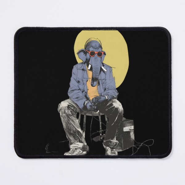 Item preview, Cool Elephant Sitting Chair Speaker Amp Yellow Sun Line Art Pop Art designed and sold by PANNARUK THAILAND.
