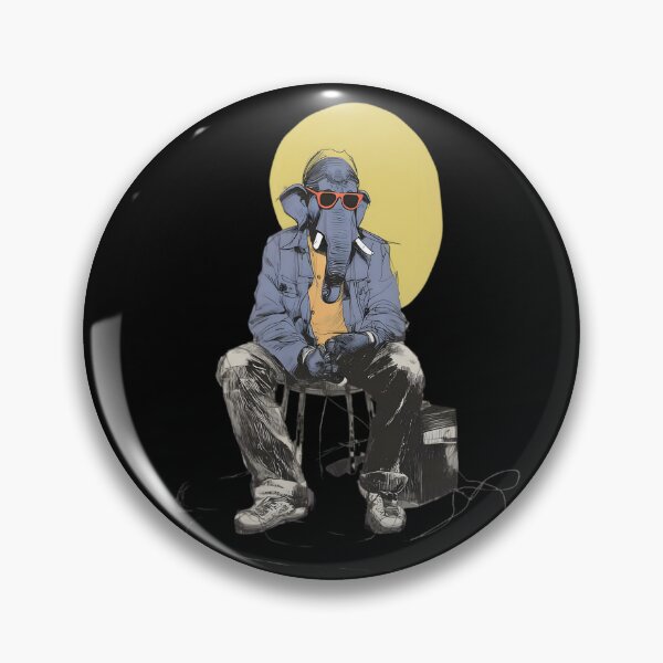 Item preview, Cool Elephant Sitting Chair Speaker Amp Yellow Sun Line Art Pop Art designed and sold by PANNARUK THAILAND.