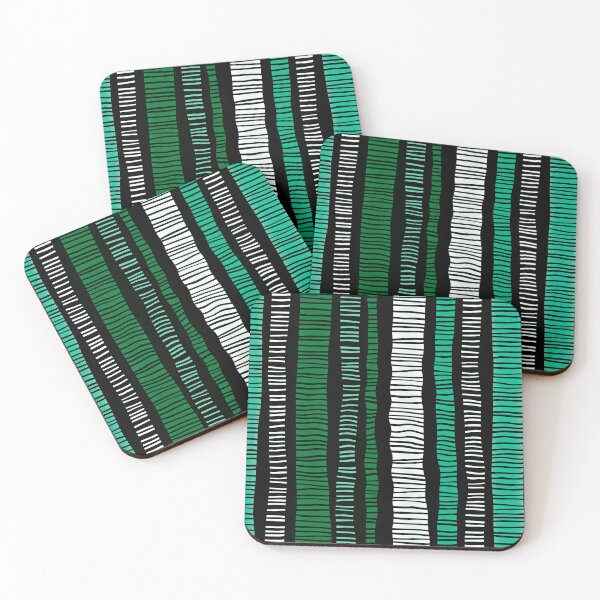 Item preview, Tropical Green Abstract Modern Line Designs Wavy Pattern designed and sold by DEC02.