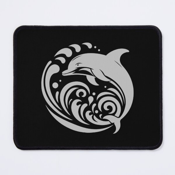 Item preview, Silver Tribal Dolphin Wave Design designed and sold by pattern-archive.