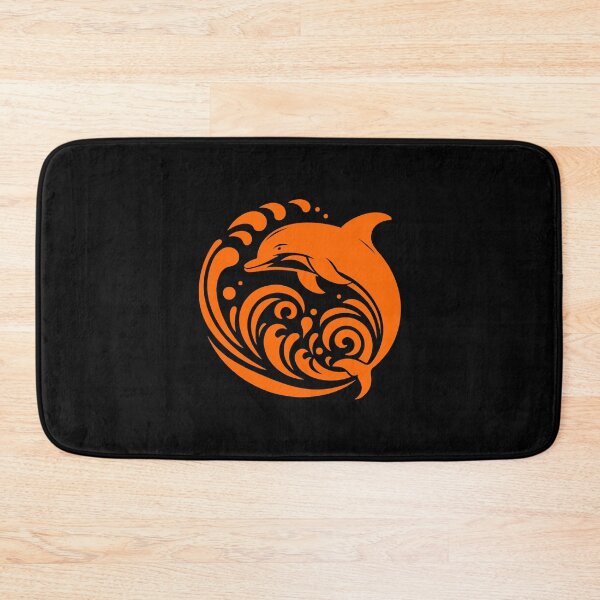 Item preview, Orange Tribal Dolphin Wave Design designed and sold by pattern-archive.