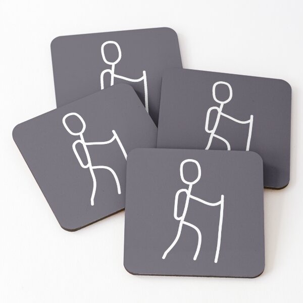 Item preview, Hiking simple sketch of hiker stickman designed and sold by hitNmiss.
