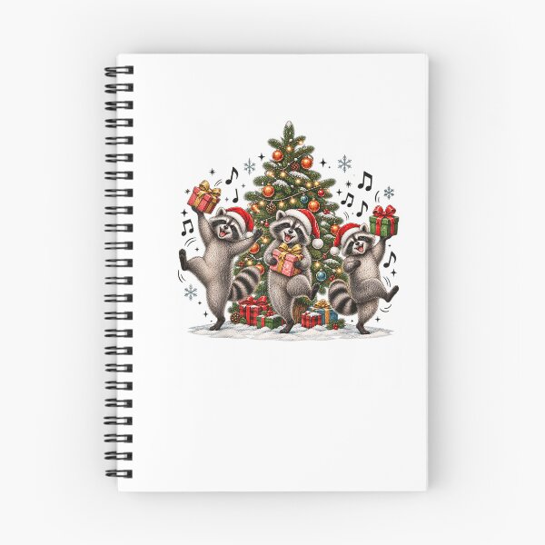 Item preview, Funny Dancing Christmas Raccoons Around Tree Holiday designed and sold by mari-kayden.