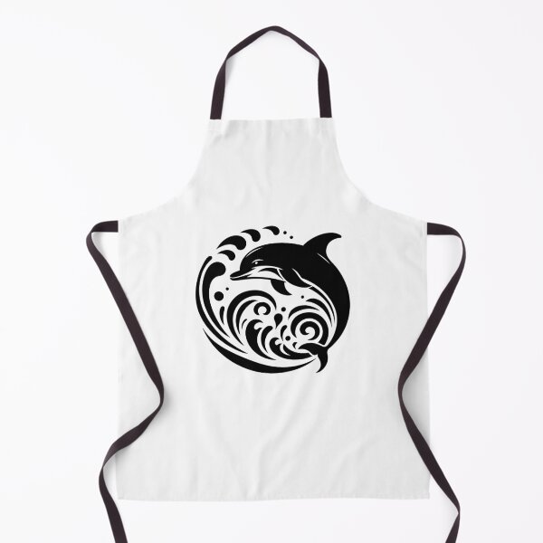 Item preview, Black Tribal Dolphin Wave Design designed and sold by pattern-archive.