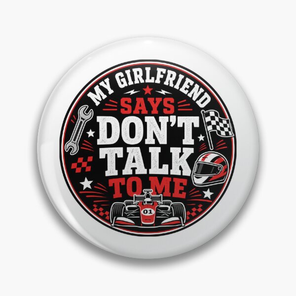 Item preview, My Girlfriend Says Don't Talk to Me Cars Sticker designed and sold by RedRubyBubble.