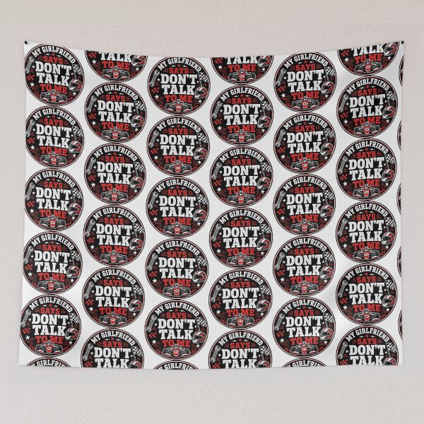 Item preview, My Girlfriend Says Don't Talk to Me Cars Sticker designed and sold by RedRubyBubble.
