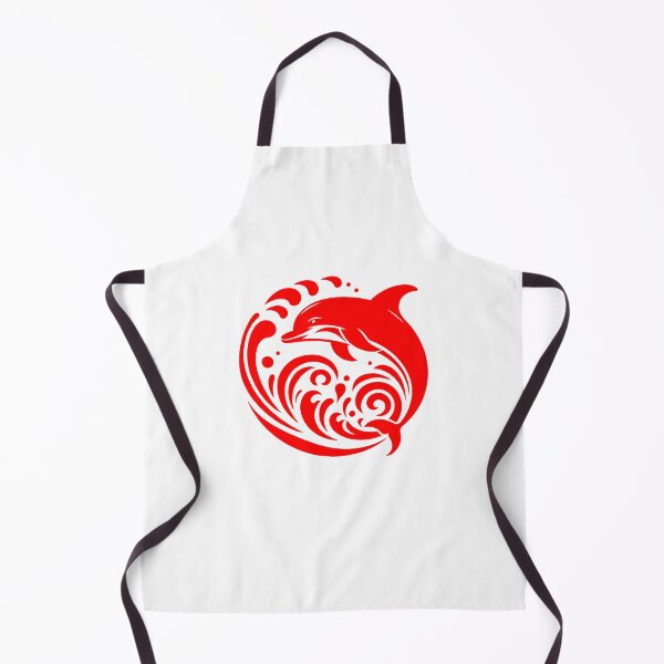 Item preview, Red Tribal Dolphin Wave Design designed and sold by pattern-archive.
