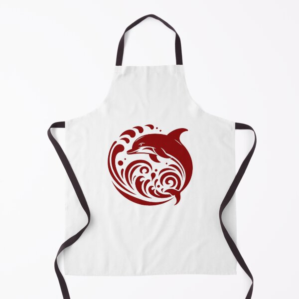 Item preview, Dark Red Tribal Dolphin Wave Design designed and sold by pattern-archive.
