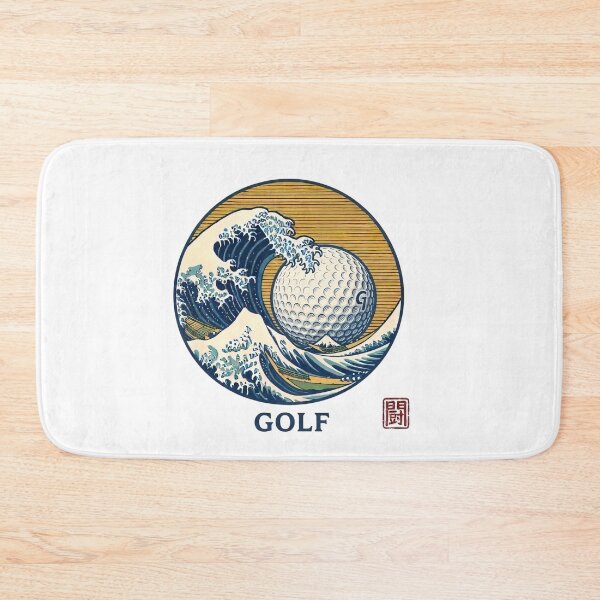 Item preview, The Great Wave Golf - Japanese Ukiyo-e Wave and Golf Ball Vintage Art designed and sold by SakuraJapanArt.