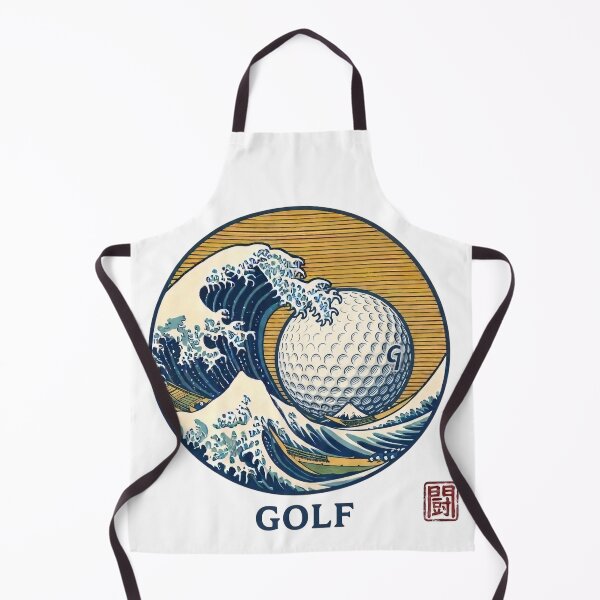 Item preview, The Great Wave Golf - Japanese Ukiyo-e Wave and Golf Ball Vintage Art designed and sold by SakuraJapanArt.