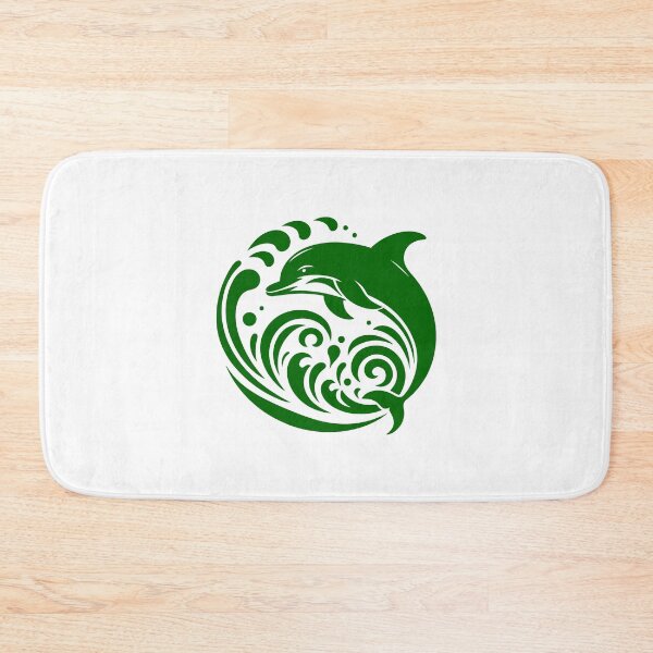 Item preview, Dark Green Tribal Dolphin Wave Design designed and sold by pattern-archive.